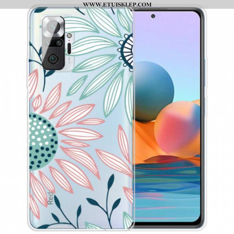 Futerały do Xiaomi Redmi Note 10 Pro Przejrzysty Jeden Kwiat